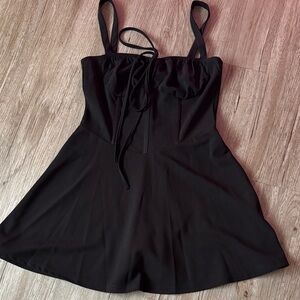 Black Mini Flare Dress